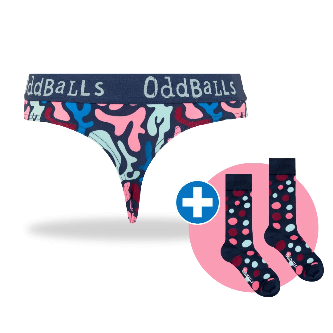 12 Month Pre-Paid: Ladies Thong & Free Socks - Monthly Subscription [G2]