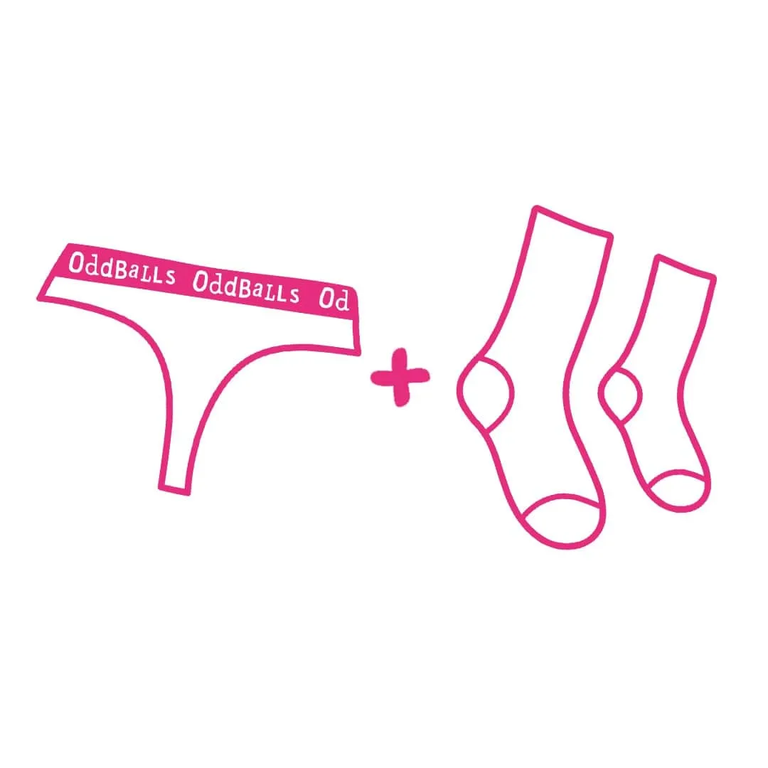 12 Month Pre-Paid: Ladies Thong & Free Socks - Monthly Subscription [G2]