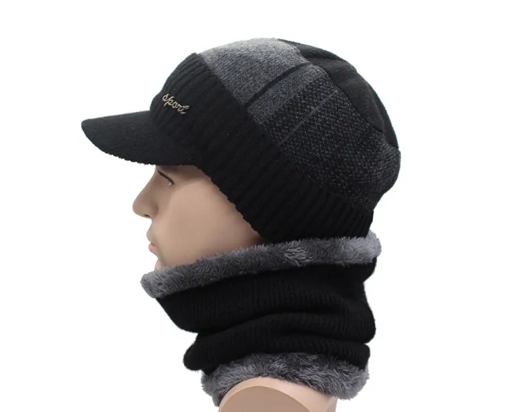 2 Piece Wool Beanie Cap and Scarf