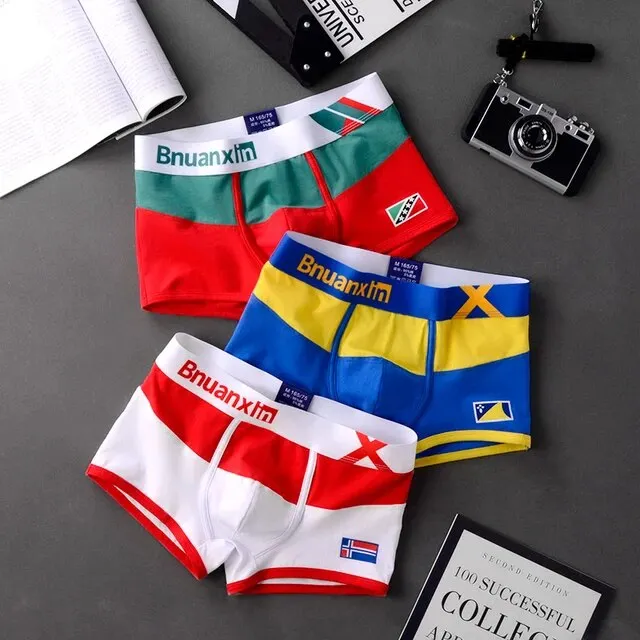 3Pcs Printed Breathable Boxer Set