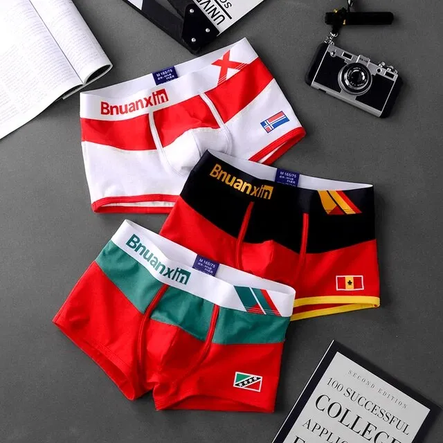 3Pcs Printed Breathable Boxer Set