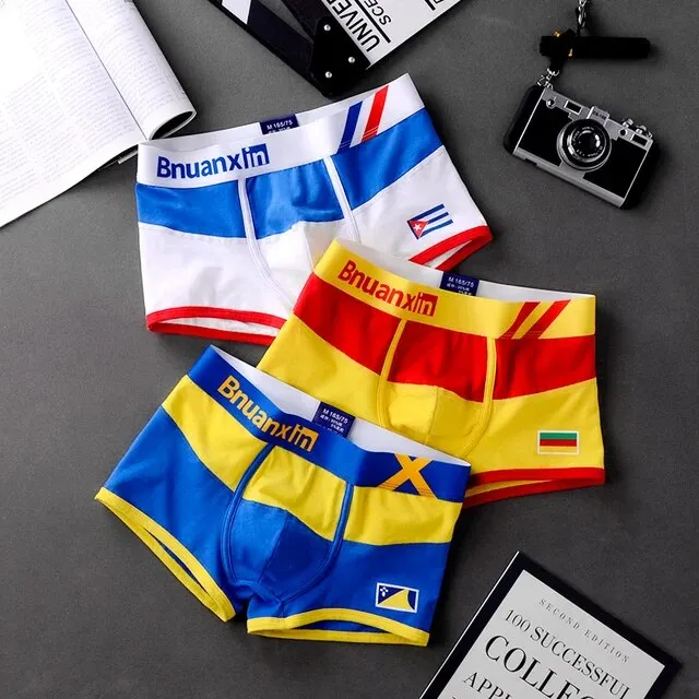 3Pcs Printed Breathable Boxer Set