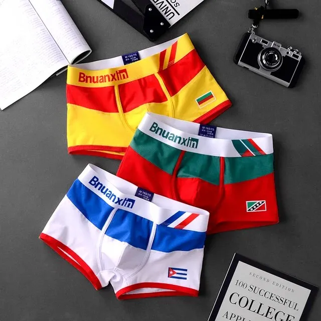 3Pcs Printed Breathable Boxer Set