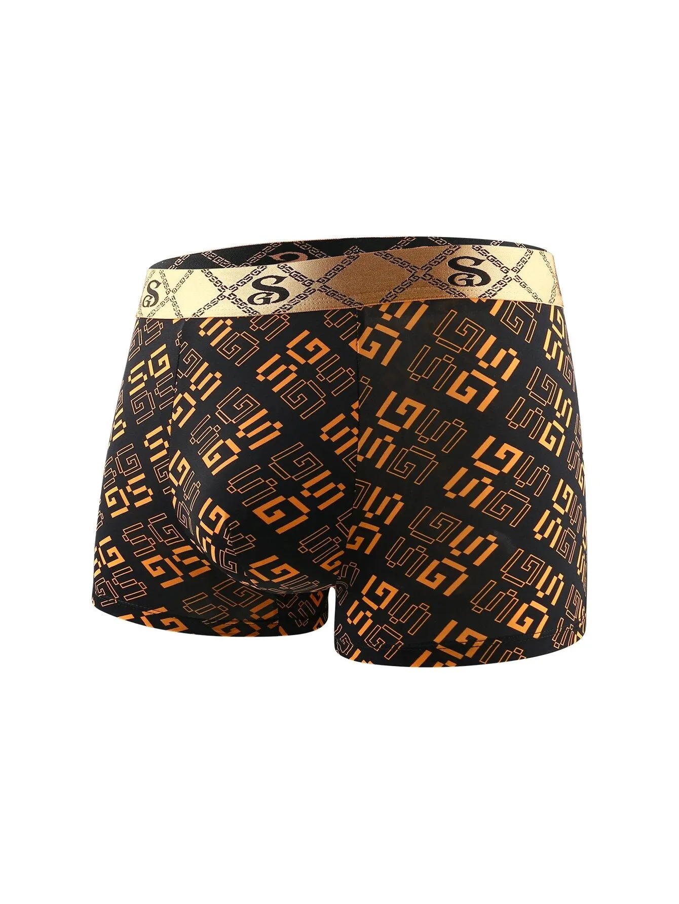 5Pcs Geometric Pattern Boxer Set