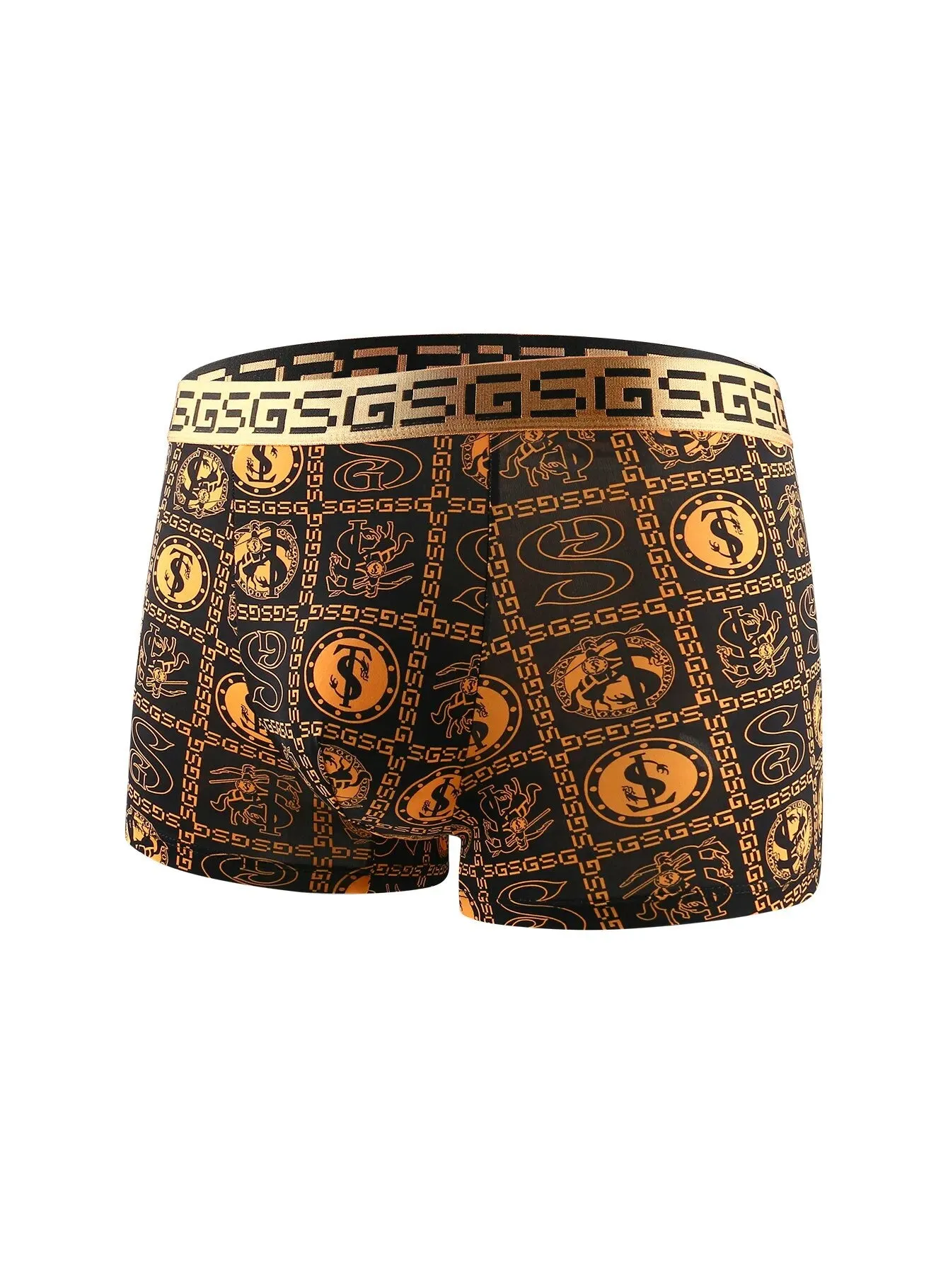 5Pcs Geometric Pattern Boxer Set