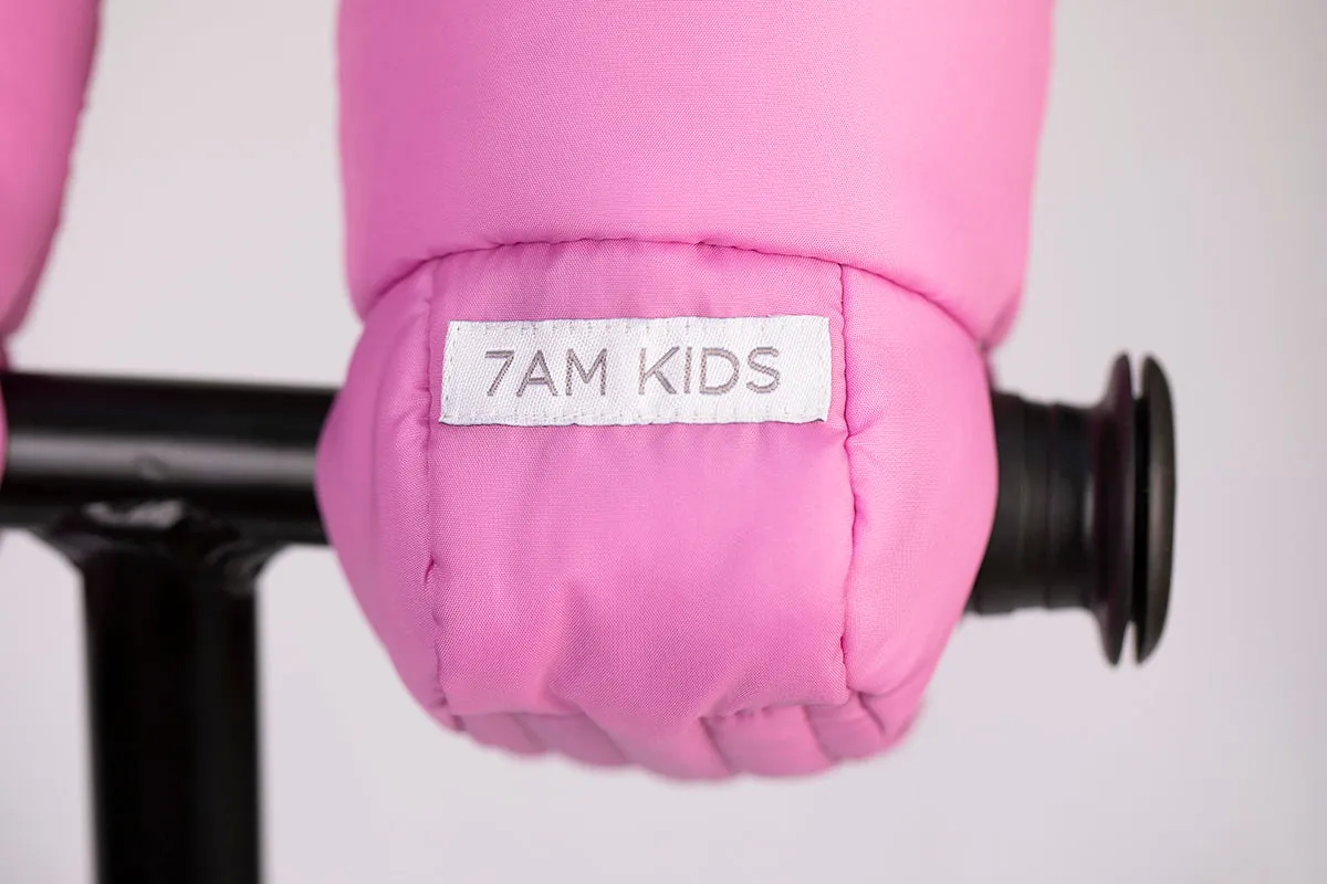 7 A.M. Enfant KIDS Warmmuffs - Bows - Hot Pink (2T-4T)