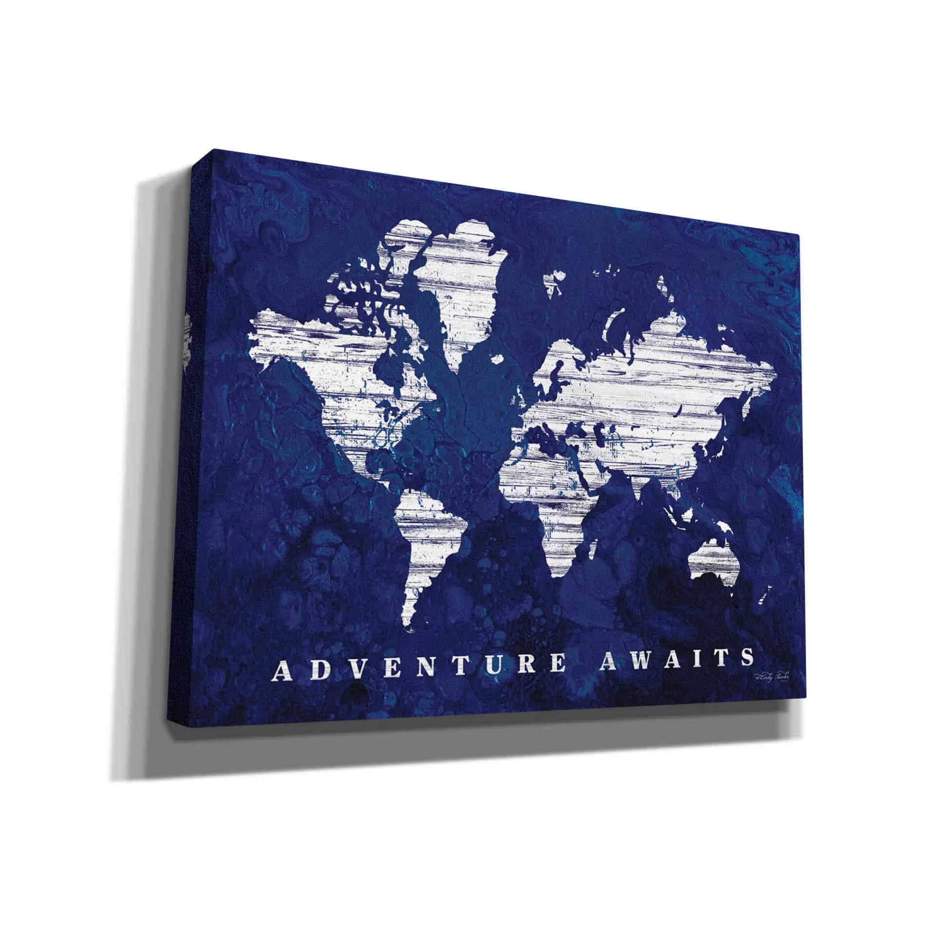 'Adventure Awaits Map' by Cindy Jacobs, Giclee Canvas Wall Art