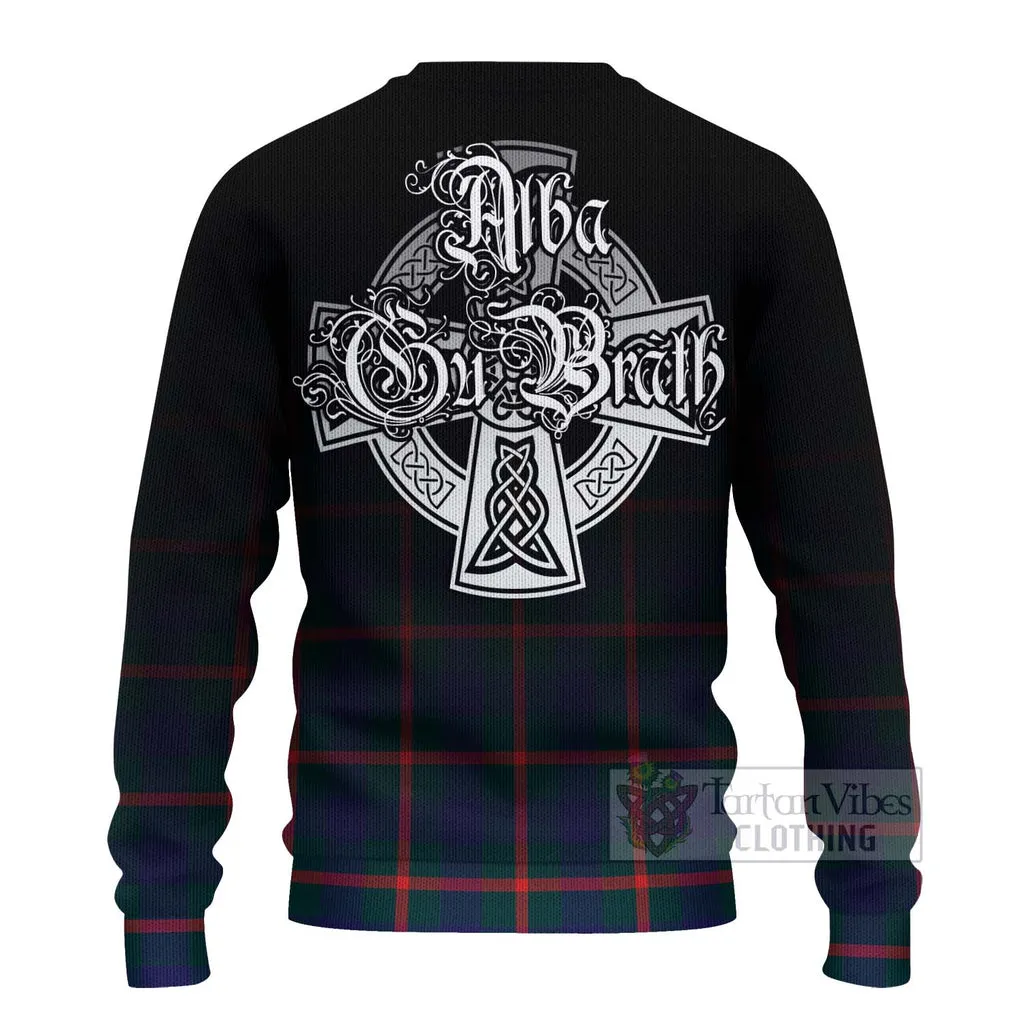 Agnew Tartan Ugly Sweater Featuring Alba Gu Brath Family Crest Celtic Inspired