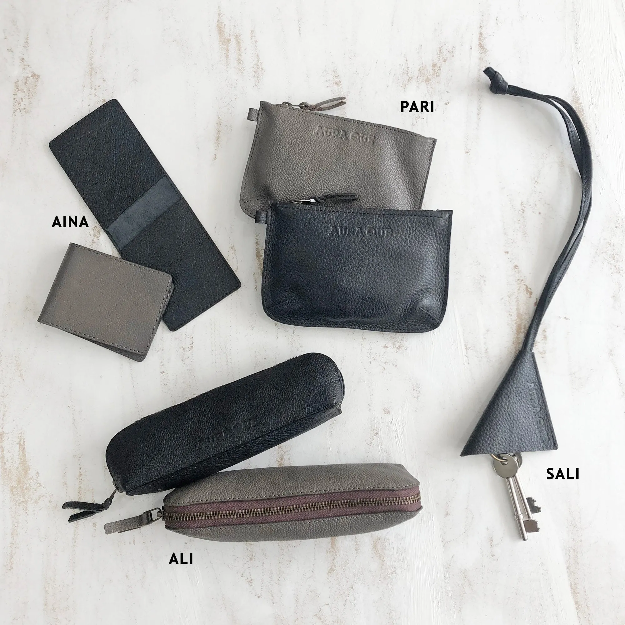 ALI Handcrafted Leather Slimline Pencil Case