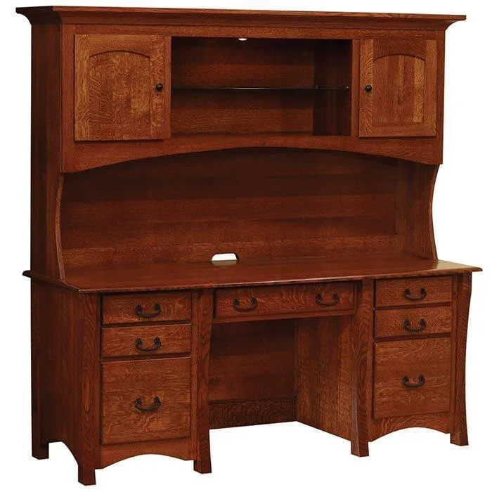 Amish Master Executive Desk with Hutch