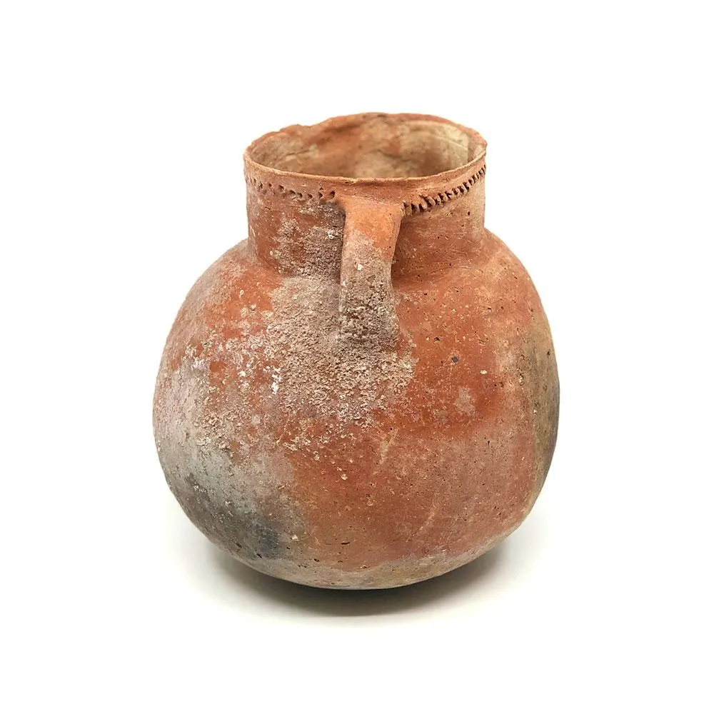 An Early Canaanite Clay Double-Handled Vessel,  Early Bronze Age, ca. 3100 - 2900 BCE