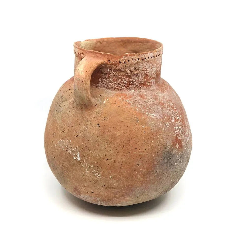 An Early Canaanite Clay Double-Handled Vessel,  Early Bronze Age, ca. 3100 - 2900 BCE