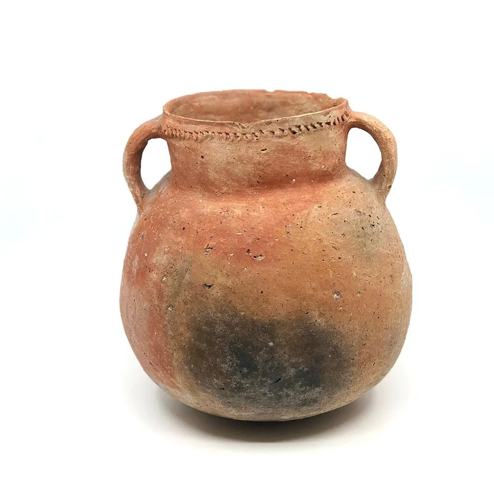 An Early Canaanite Clay Double-Handled Vessel,  Early Bronze Age, ca. 3100 - 2900 BCE