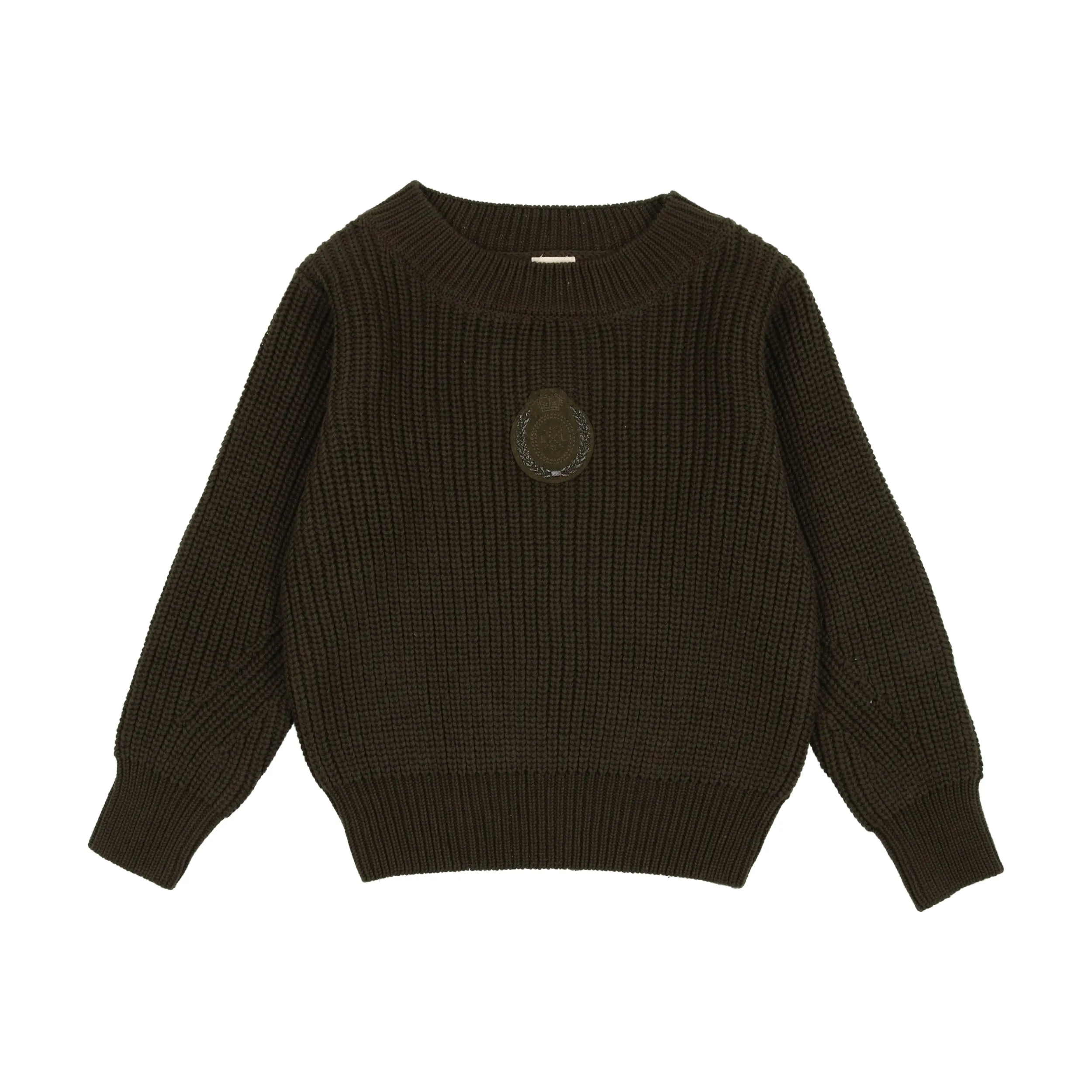 Analogie By Lil Legs Chunky Crest Knit Sweater Olive