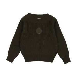 Analogie By Lil Legs Chunky Crest Knit Sweater Olive