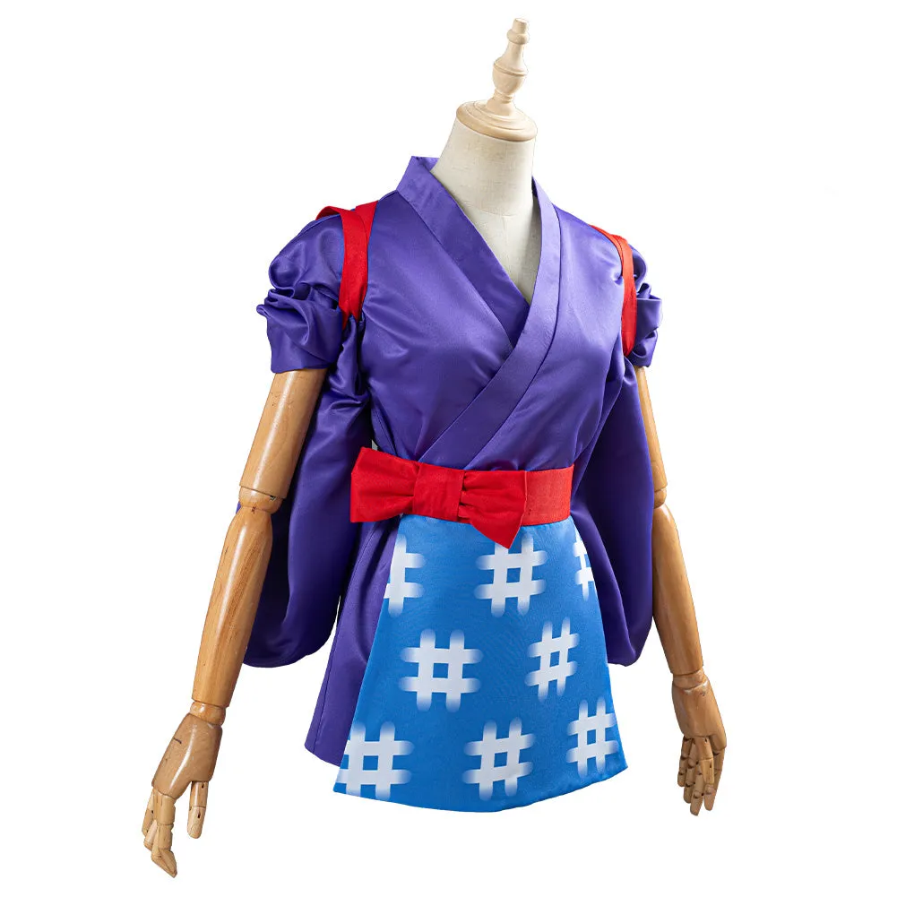 Animal Crossing Daisy Mae Cosplay Costume Women Kimono Outfit Halloween Carnival Costume