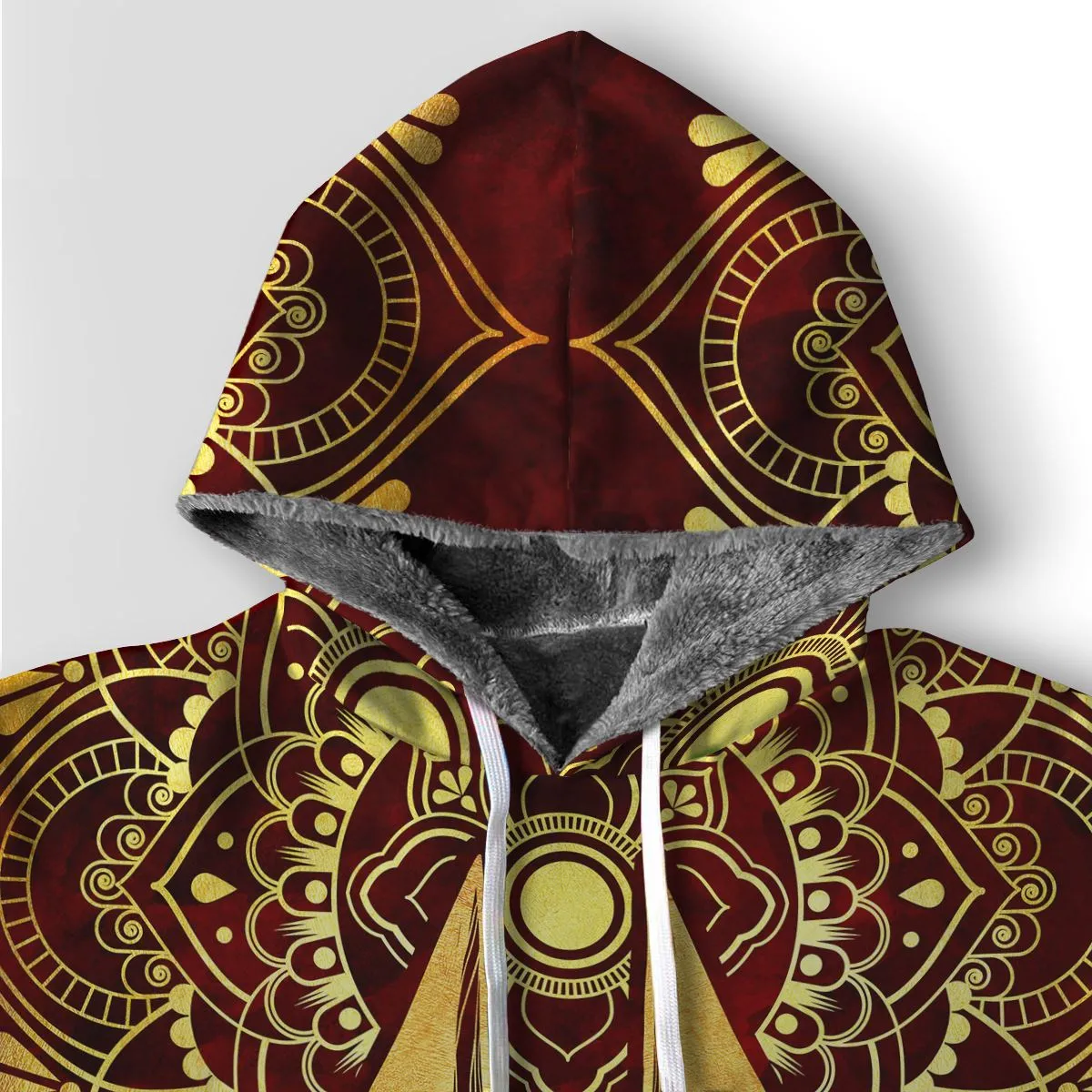 Anubis Pattern In Red Premium Hoodie