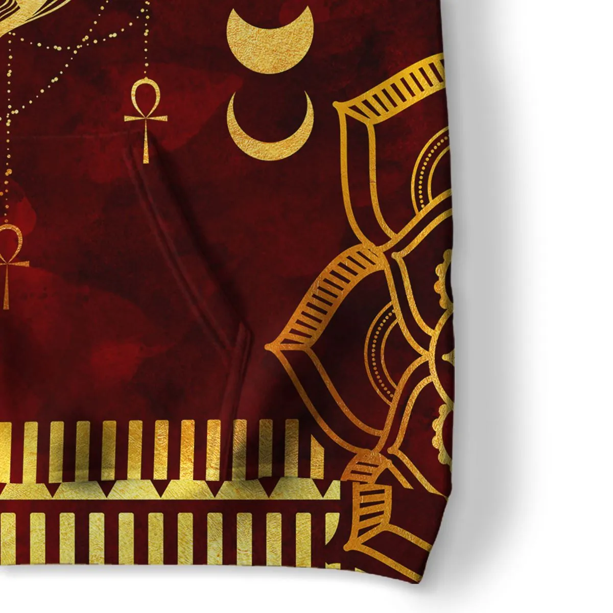 Anubis Pattern In Red Premium Hoodie