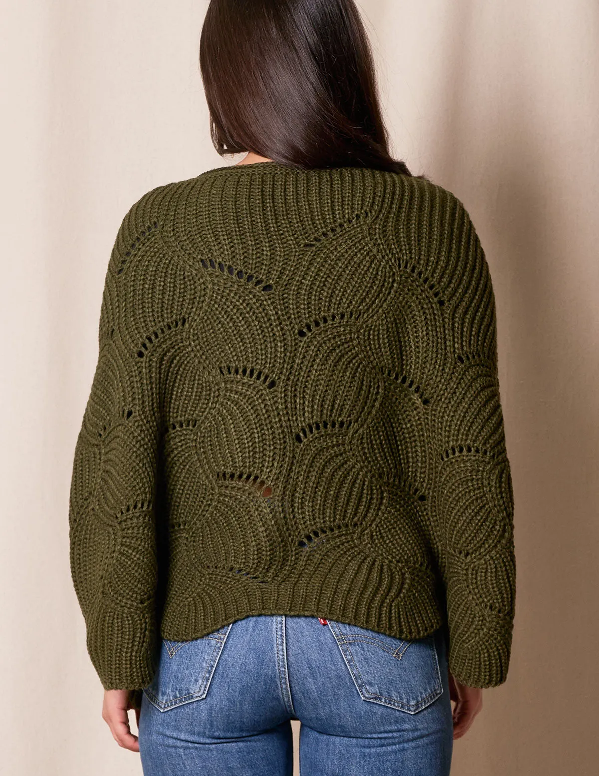 Aspen Sweater Poncho - Pine