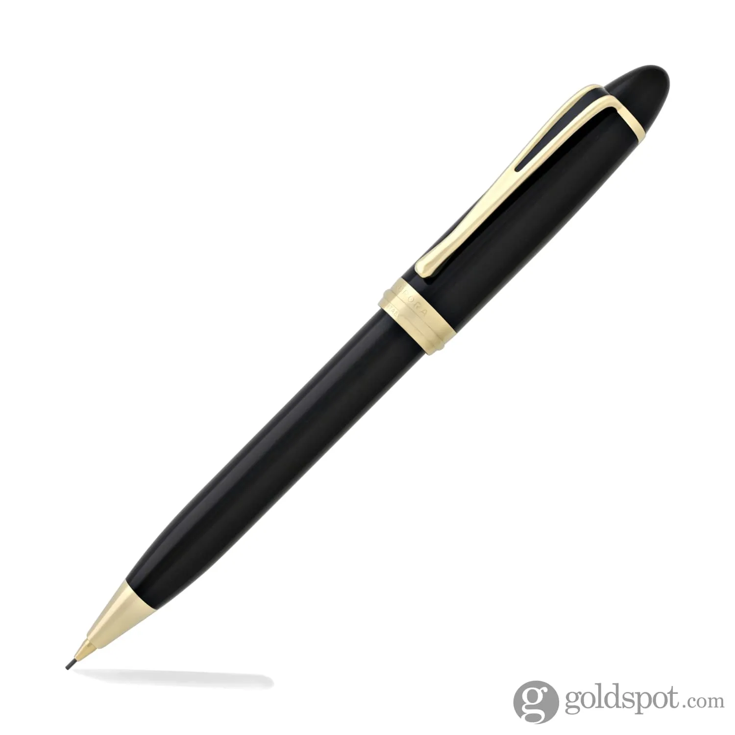 Aurora Ipsilon Deluxe Mechanical Pencil in Black with Gold Trim - 0.7mm