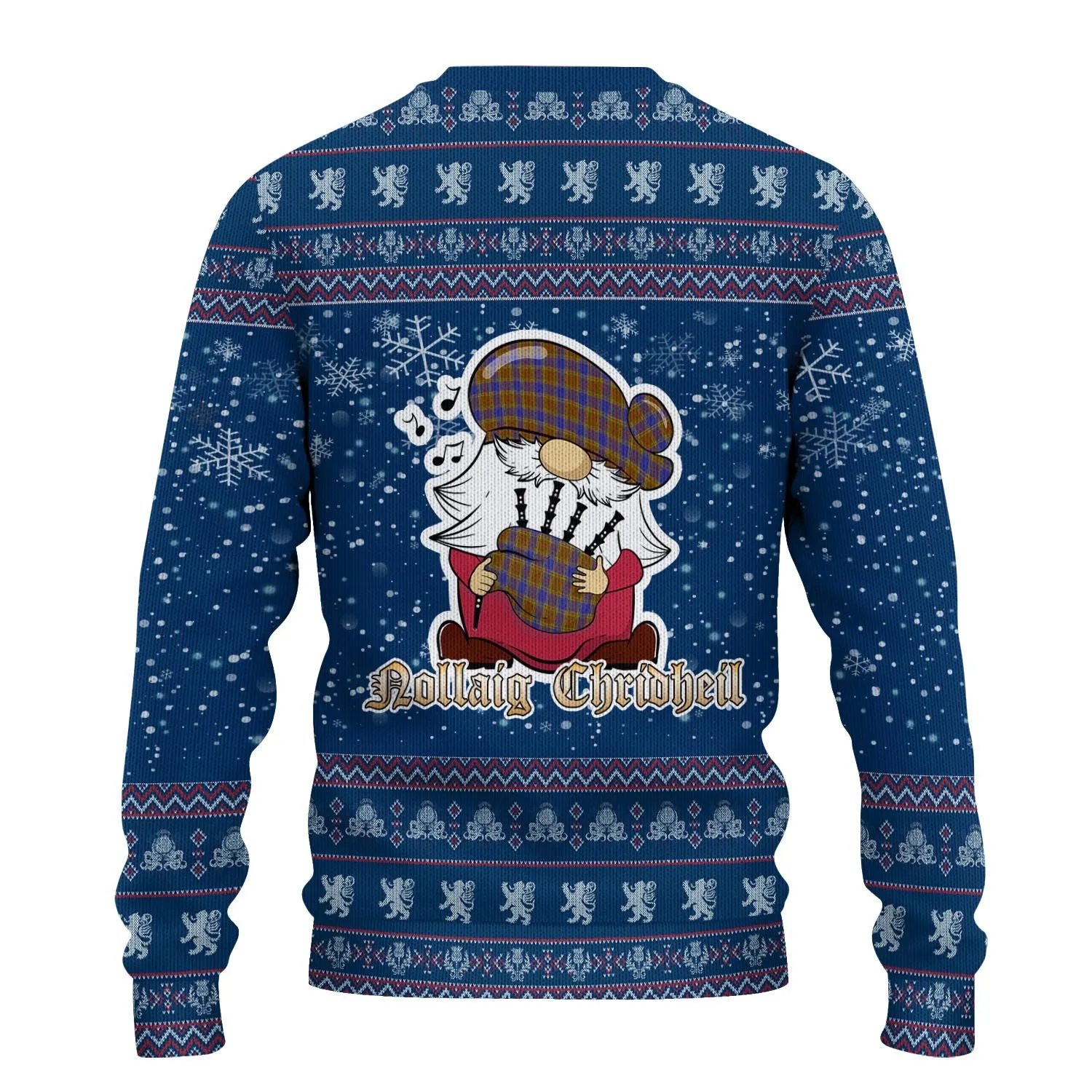 Balfour Clan Christmas Family Ugly Sweater with Funny Gnome Playing Bagpipes