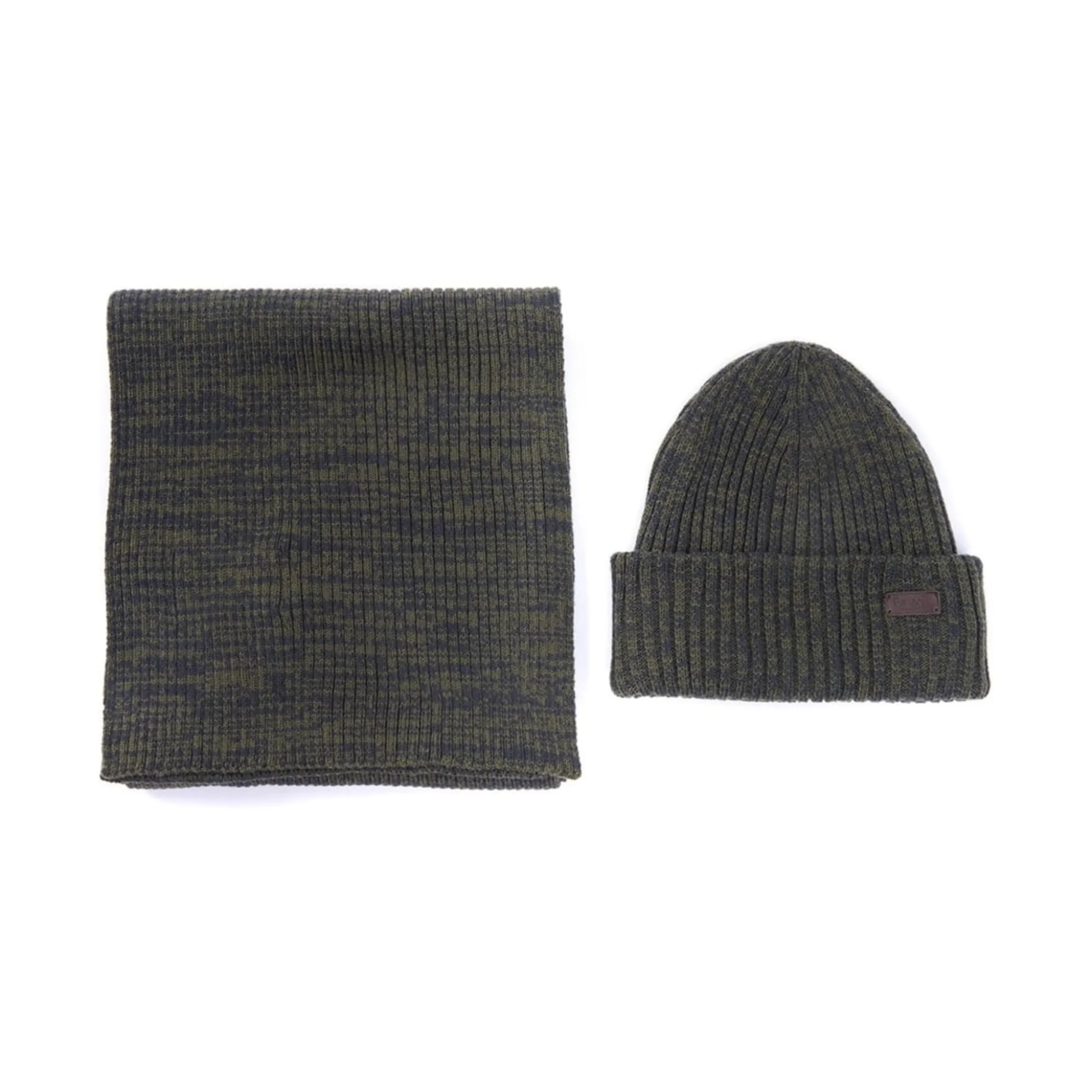 Barbour Crimdon Beanie and Scarf Gift Set MGS0019 - Olive