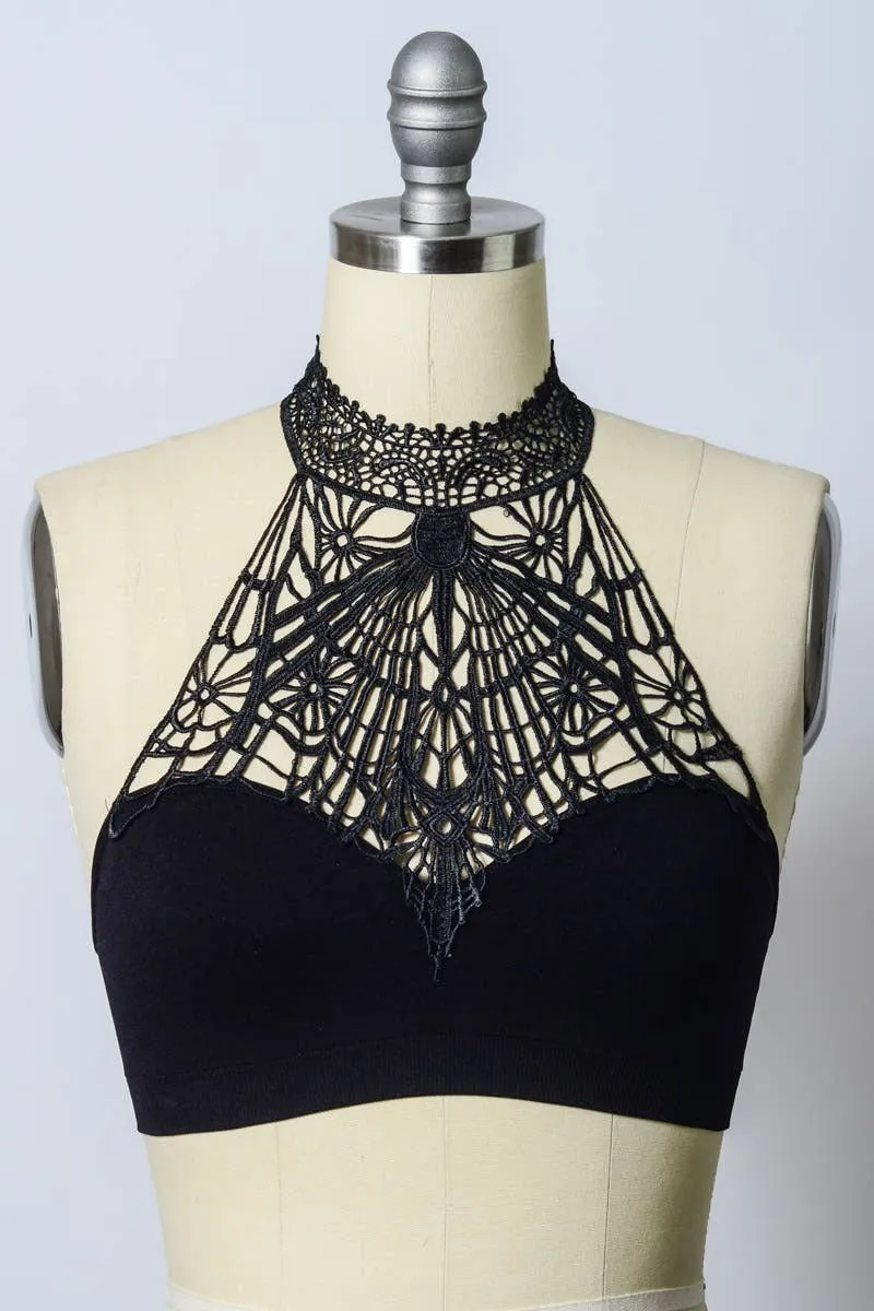 Baroque High Neck Bralette