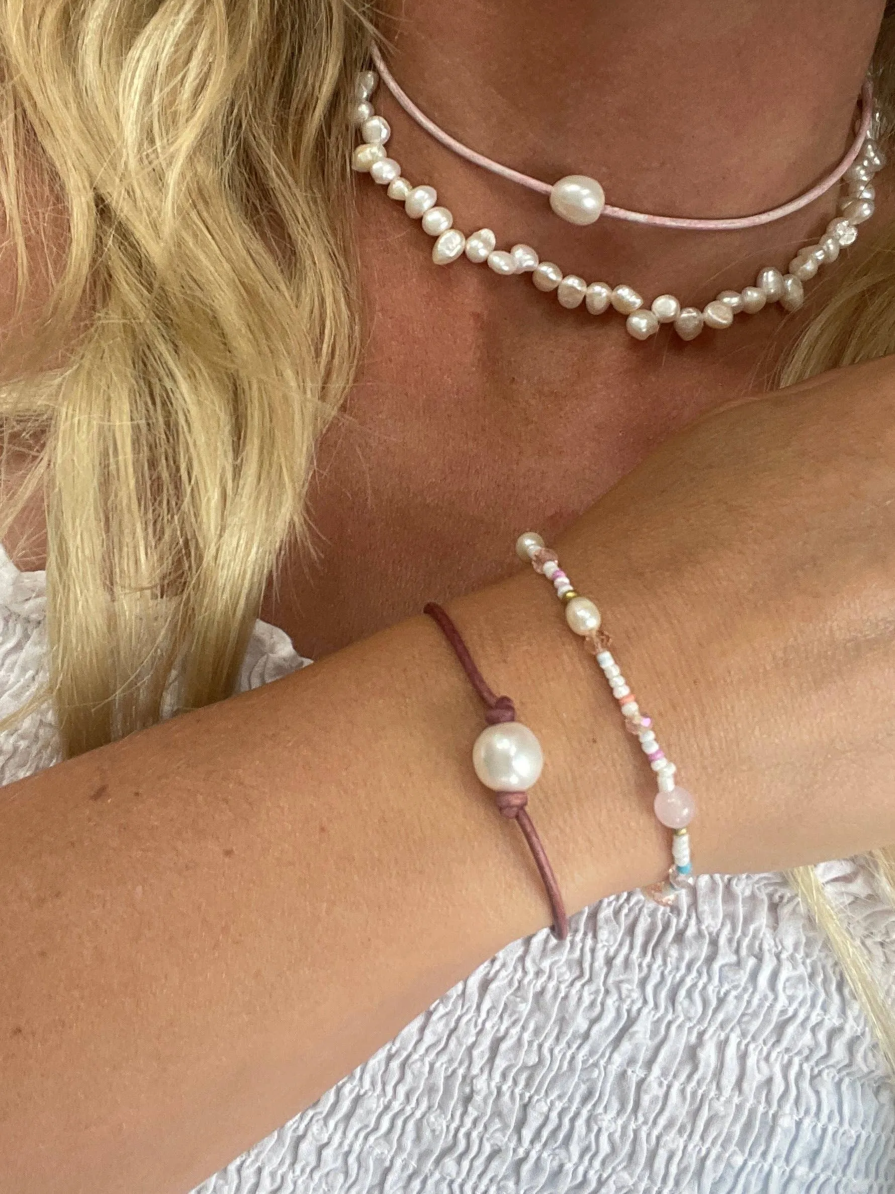 Beach Beads Wellfleet Pearl Bracelet