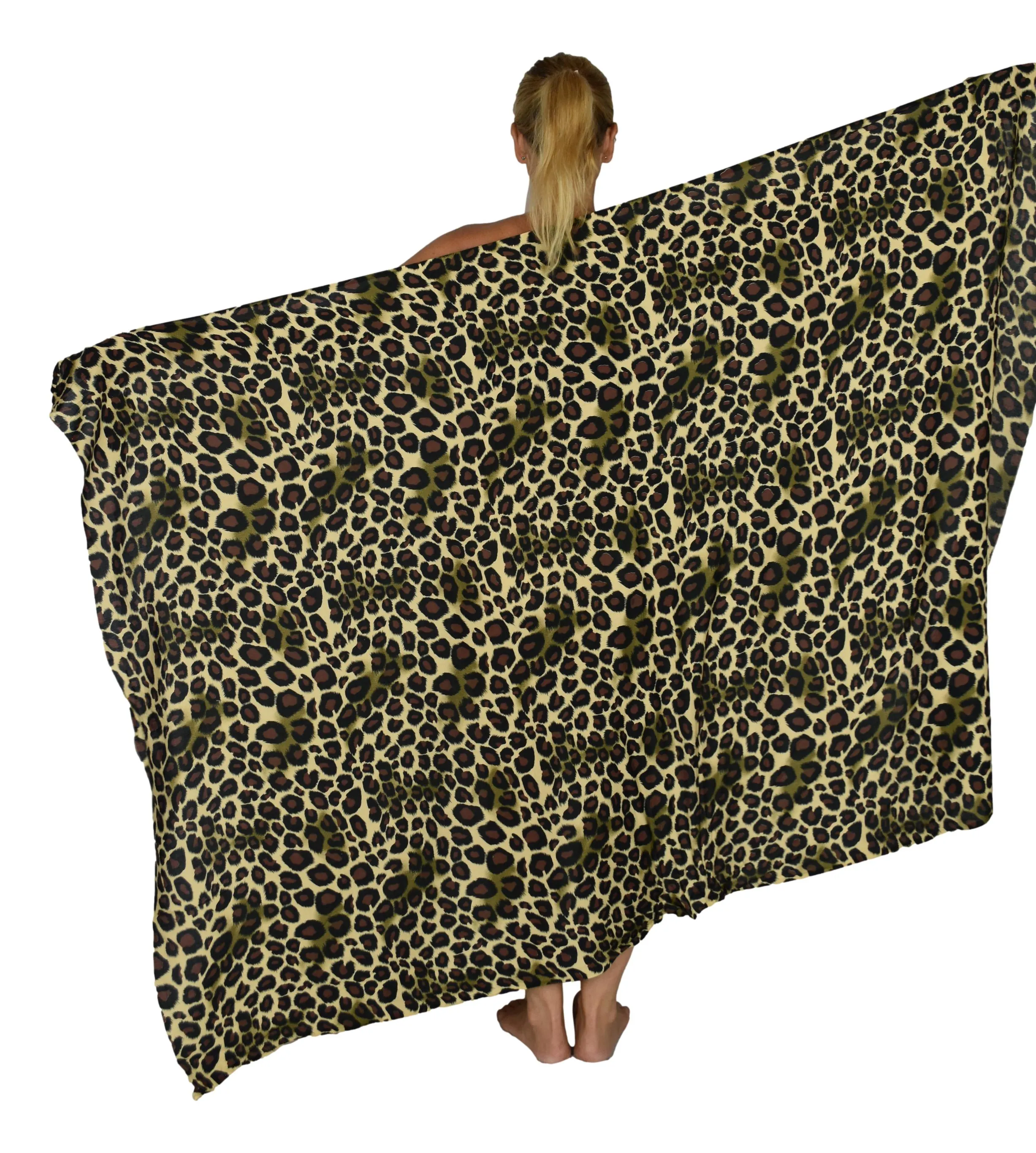 Beach Wrap Sarong | Animal Print | Brown Sarong | Pareo