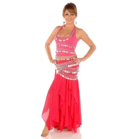 Belly Dance Skirt, Top, & Hip Scarf Costume Set | FESTIVAL FLARE