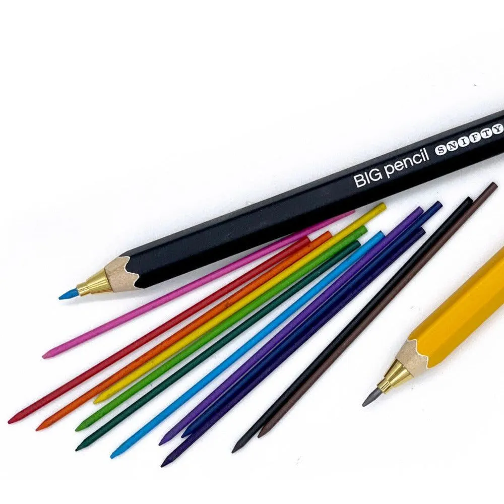 Big Colored Mechanical Pencil With Refills and Erasers