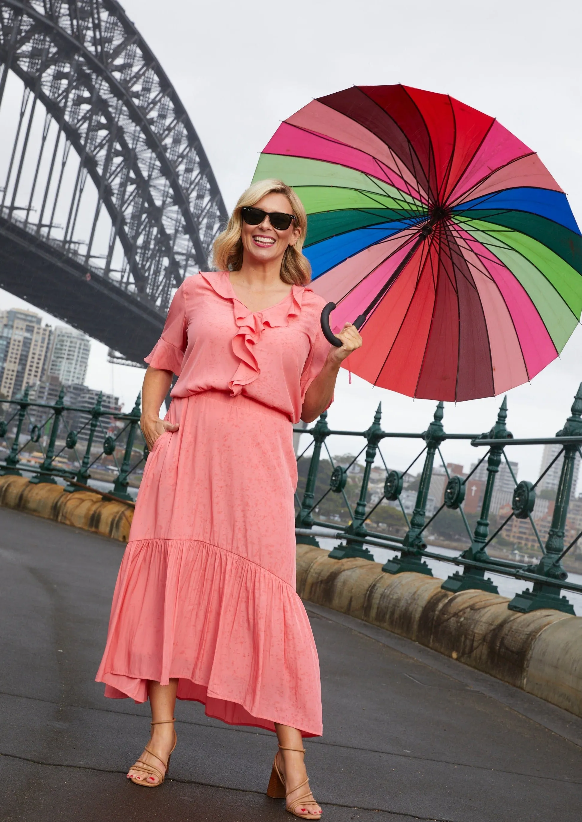 Billie maxi skirt in Coral