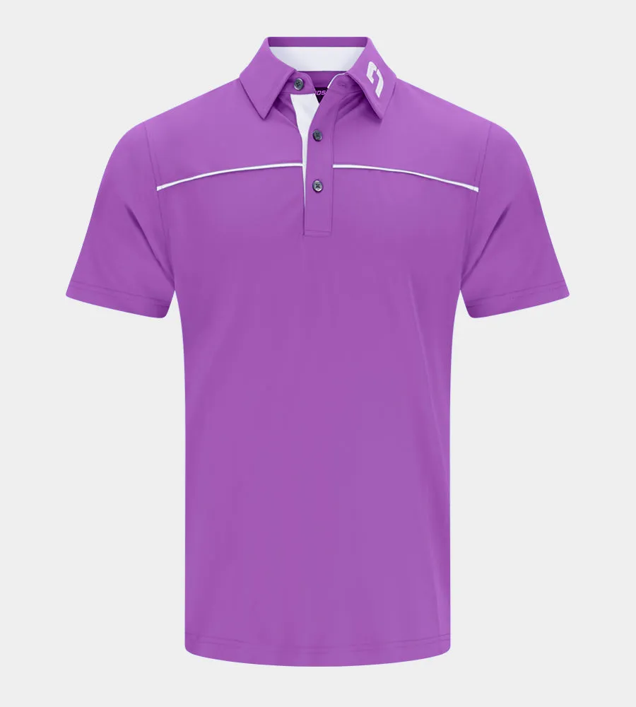 BLOCK PIQUE POLO - PURPLE