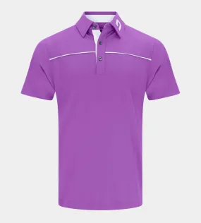 BLOCK PIQUE POLO - PURPLE