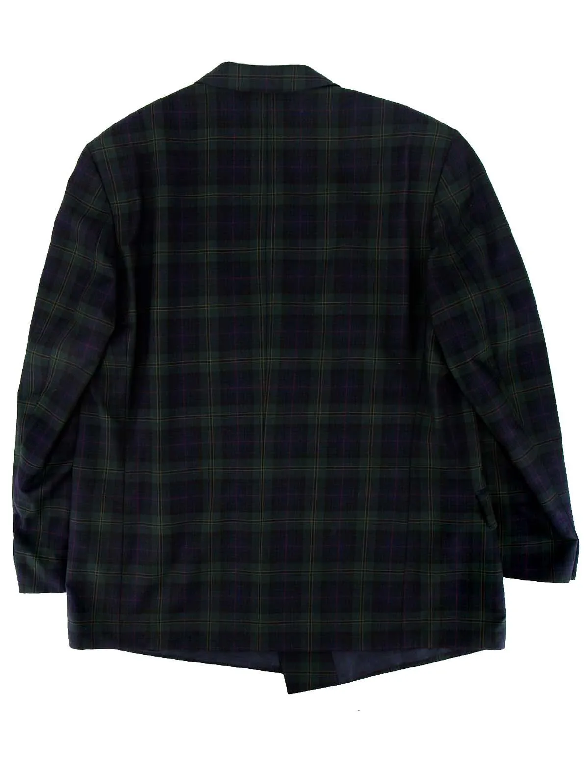 Blue & Green Tartan Double Breasted True Vintage Jacket