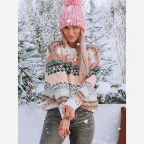 Boho Inspired Knit Pullover Sweater