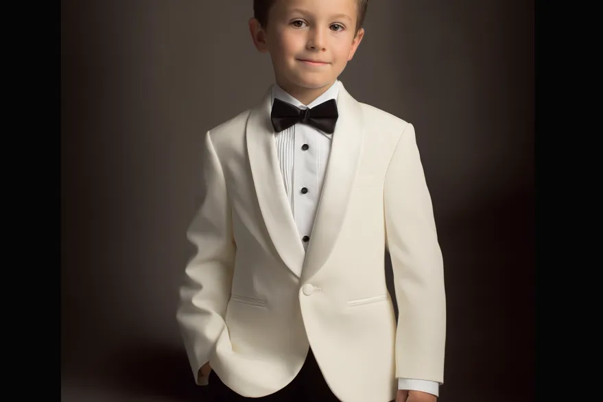 Boys Premium Navy or Ivory Shawl Tuxedo - Ring Bearer Outfit, Toddlers