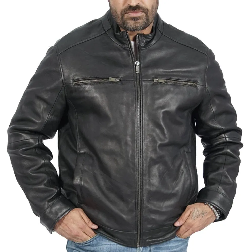 Bruce Black Leather Jacket