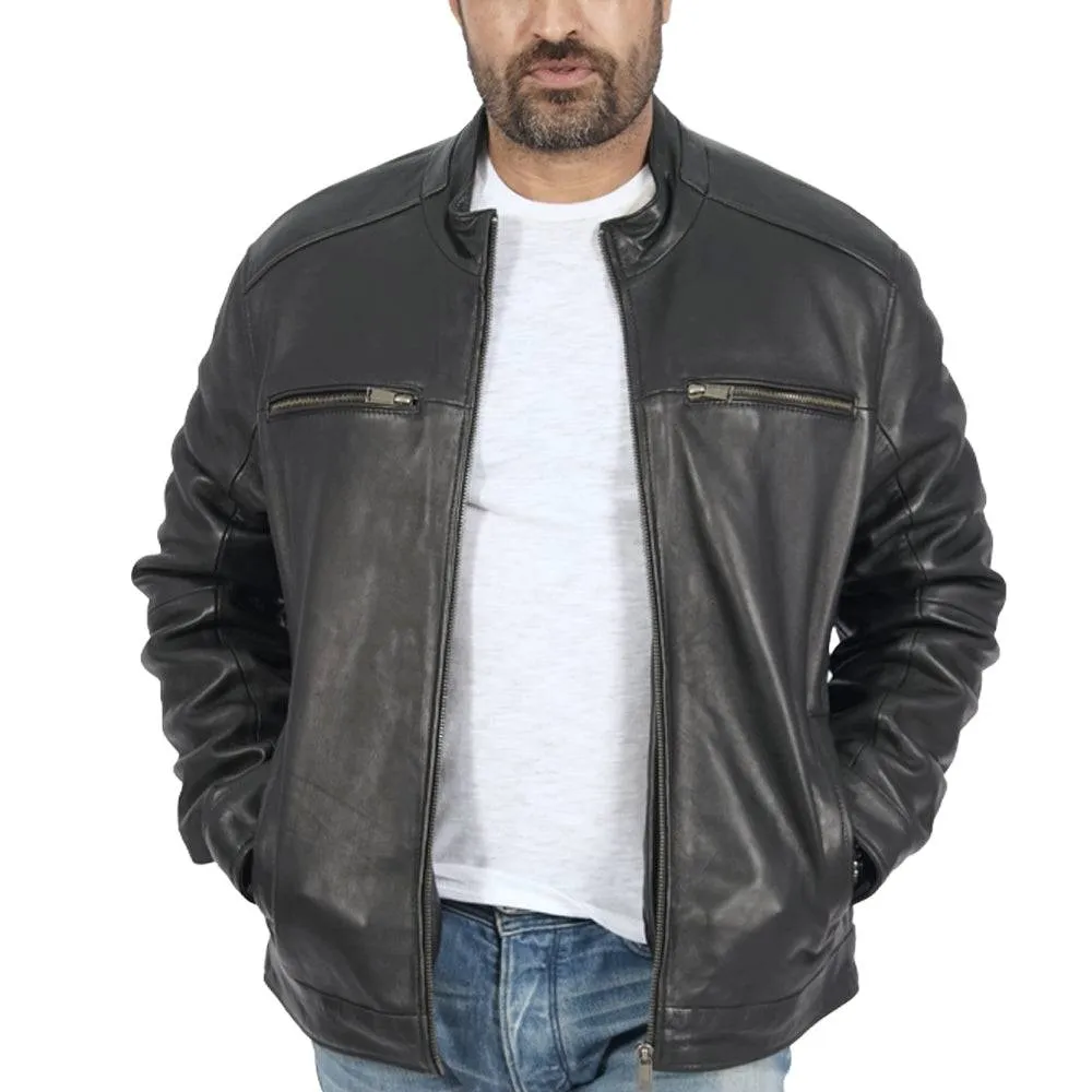 Bruce Black Leather Jacket