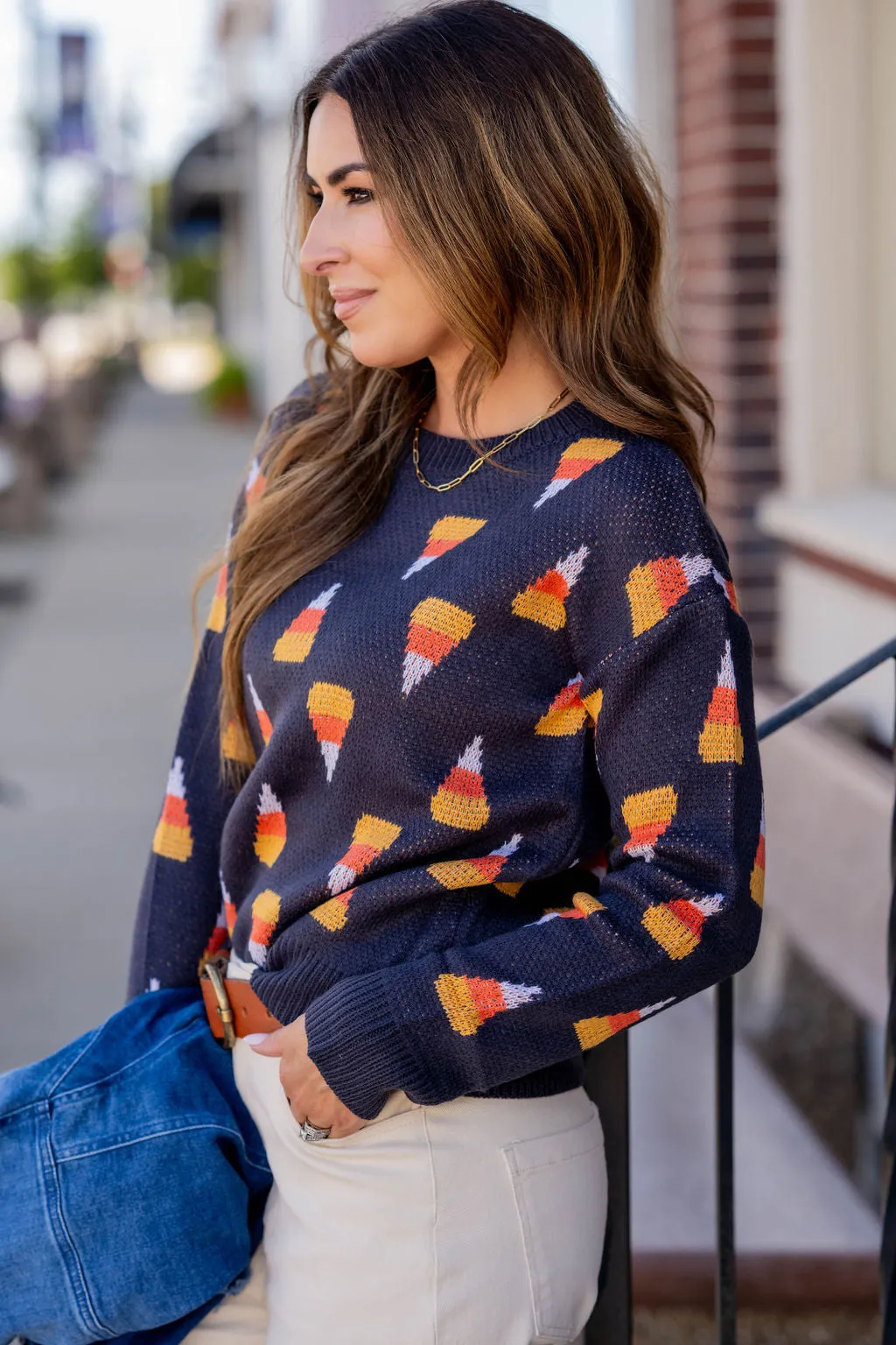 Candy Corn Knit Sweater