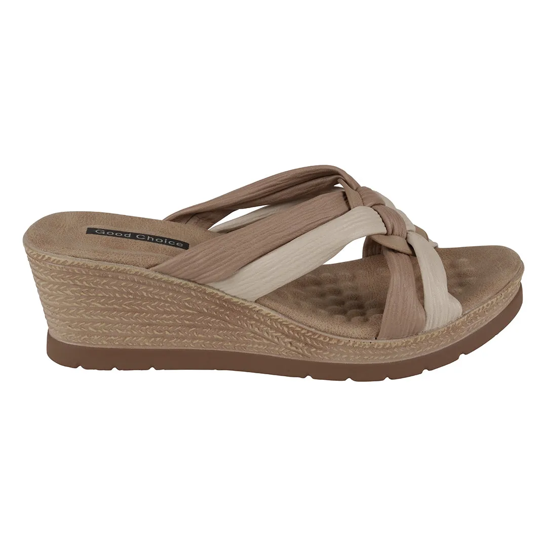 Caro Natural Wedge Sandals