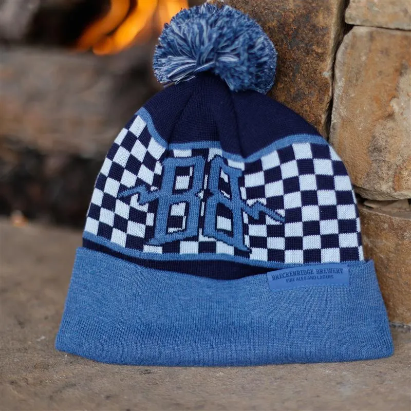 Checkered Pom Beanie