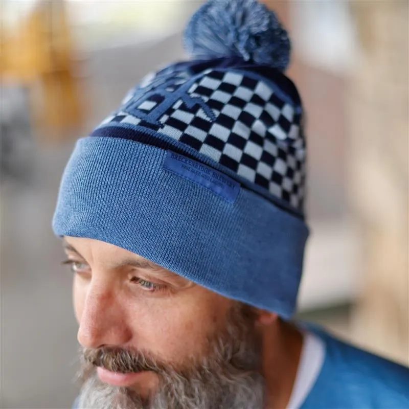 Checkered Pom Beanie