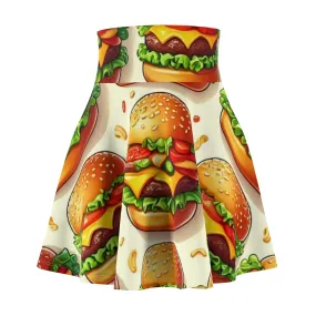 Cheeseburgers - Women's Skater Skirt (AOP)