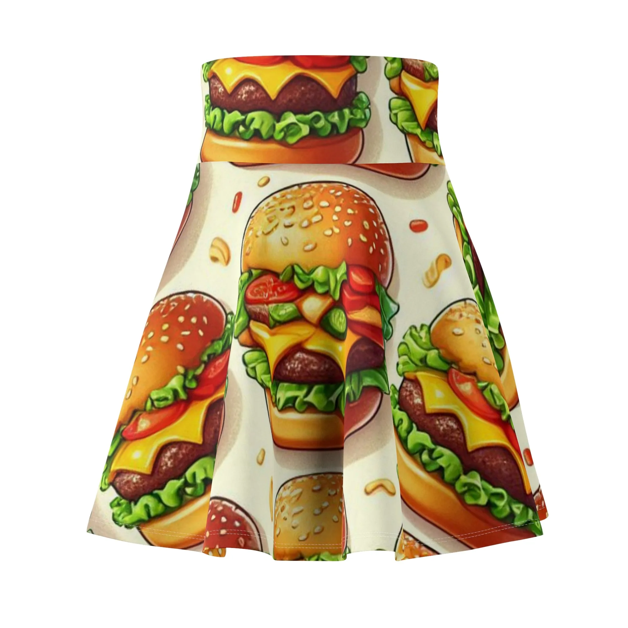 Cheeseburgers - Women's Skater Skirt (AOP)