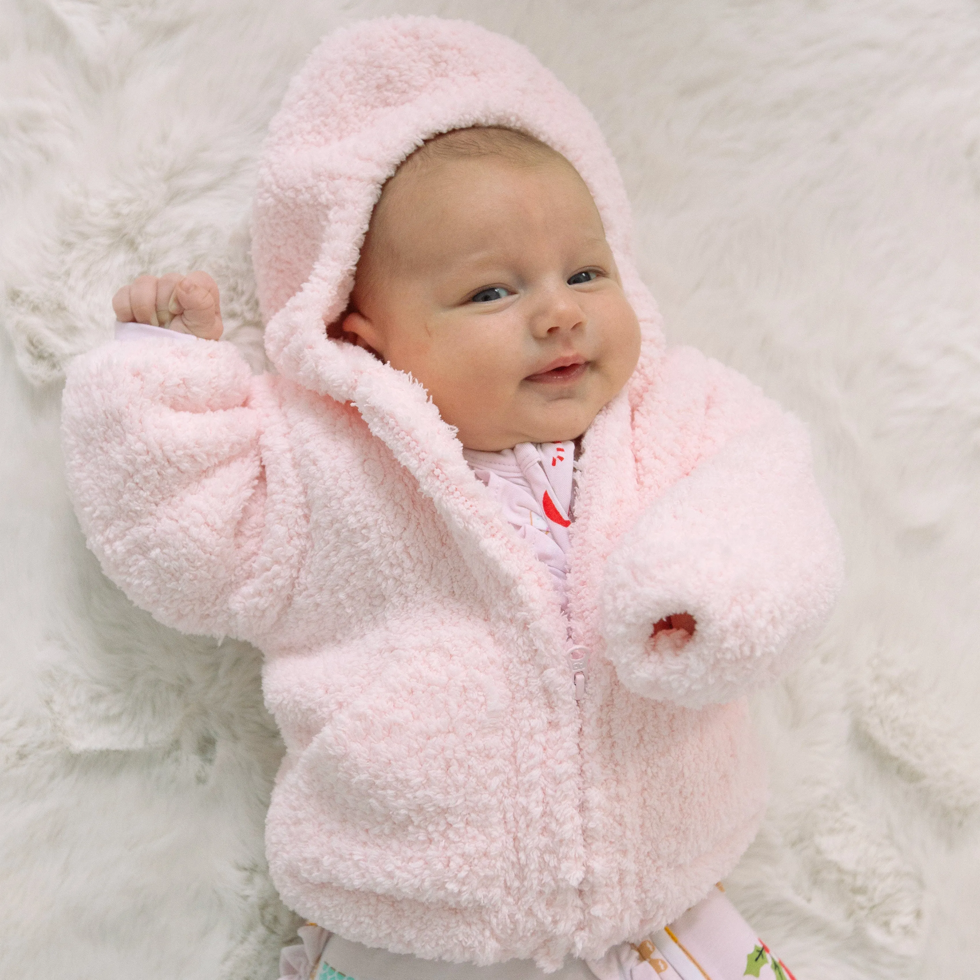 Chenille Hoodie - Pretty Pink