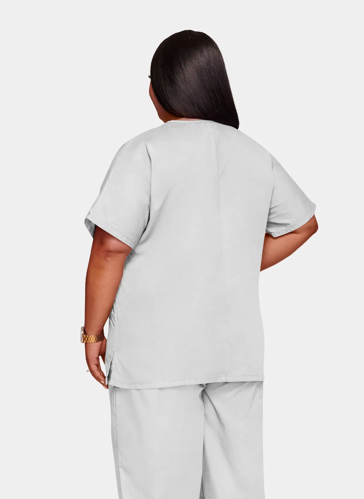 Cherokee Unisex Scrub Top - White