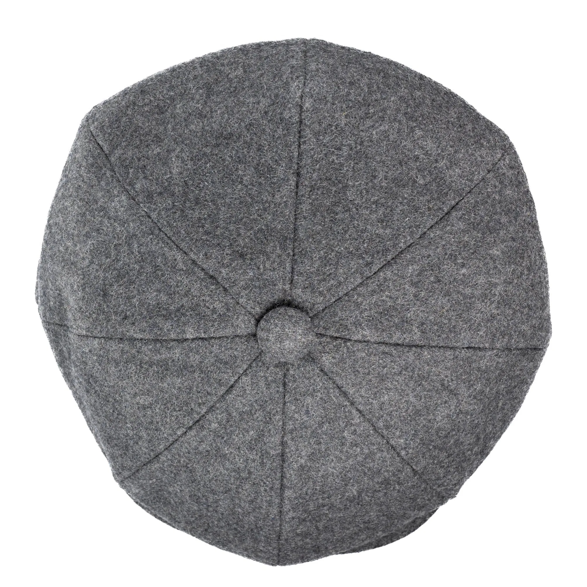 CHRISTYS' 8 Piece Baker Boy Melton Wool Flat Cap - Charcoal Mix