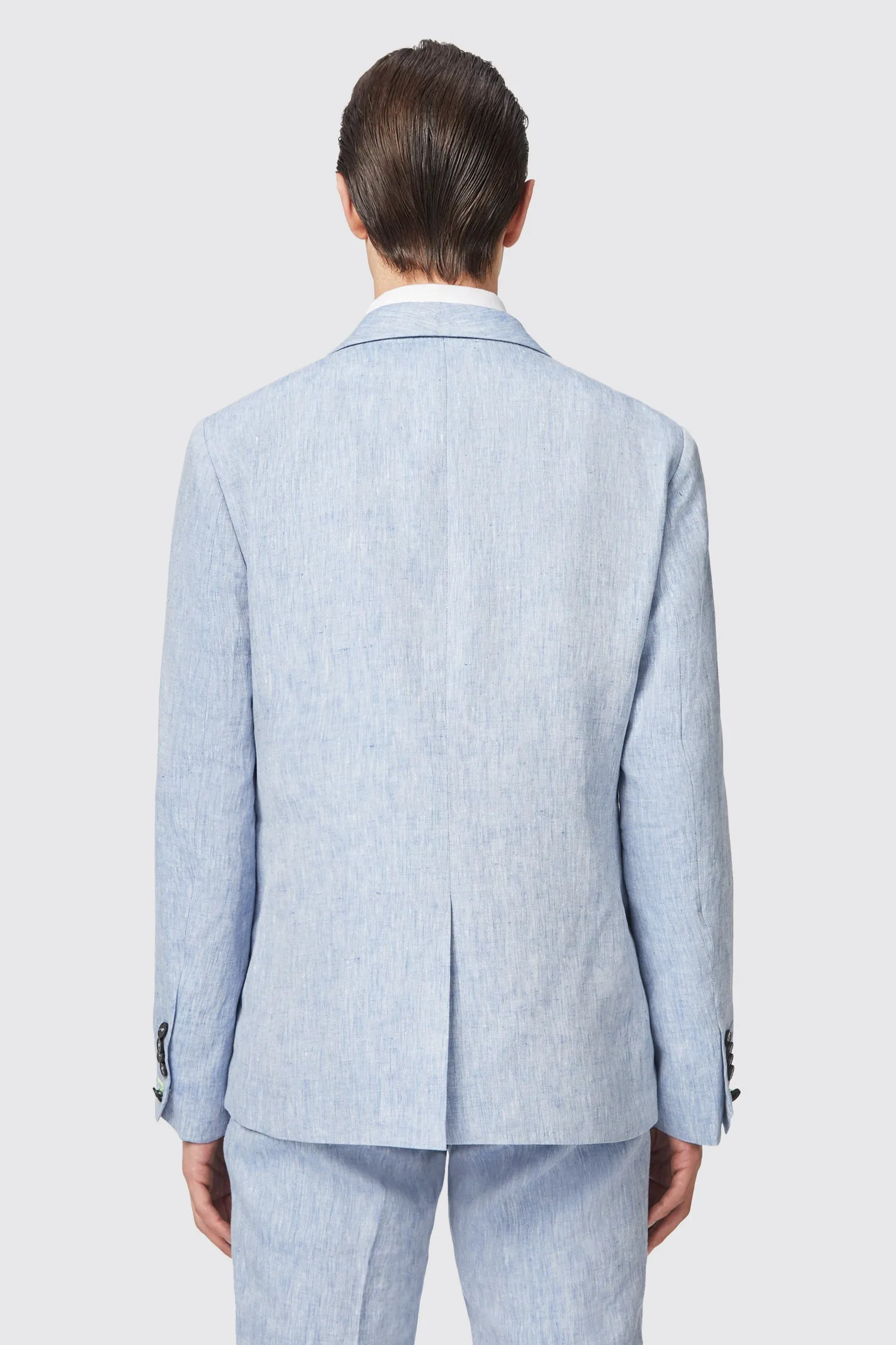 Claremont Slim Fit Blue Linen Jacket