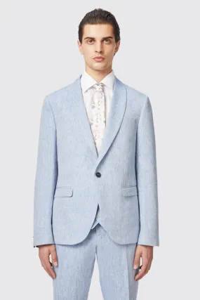 Claremont Slim Fit Blue Linen Jacket